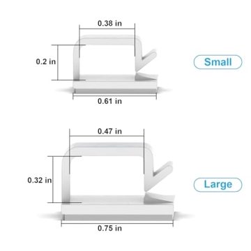 100PCS Adhesive Cable Clips for Home & Car Organization