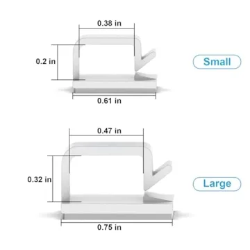 100PCS Adhesive Cable Clips for Home & Car Organization