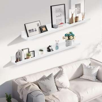 Elegant Muzilife 45.3" Floating Wall Ledges - Set of 2