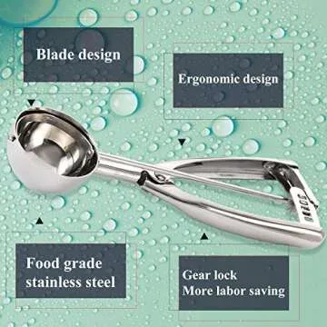 GUYWANG Cookie Scoop Set, Ice Cream Scoop Set, Selected 18/8 Stainless Steel