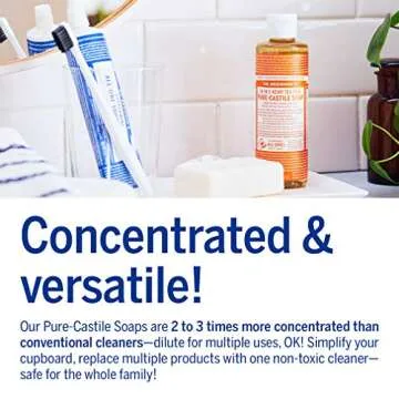 Dr. Bronner's Pure-Castile Liquid Soap - Organic, Vegan, Eco-Friendly