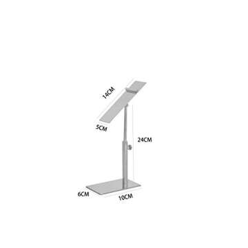 Greneric 2 Pack Stainless Steel Shoe Rack Sandals Display Stand High Heel Shoe Riser Men Leather Shoe Shelf Adjustable Height Pallet Stand Shoe Display Prop Rack for Shop,Clothing Store (Titanium)