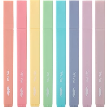Mr. Pen Aesthetic Highlighters Set - 8 Cute Pastel Colors