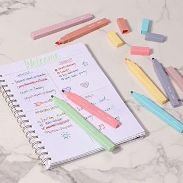 Mr. Pen Aesthetic Highlighters Set - 8 Cute Pastel Colors