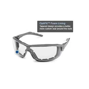 Gateway Safety 22GY80 Silverton Temple Version Safety Glass, Gray Frame - Clear Lens