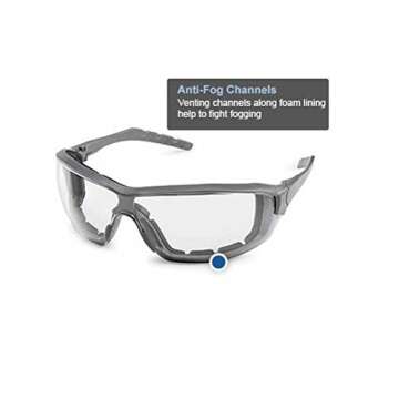 Gateway Safety 22GY80 Silverton Temple Version Safety Glass, Gray Frame - Clear Lens
