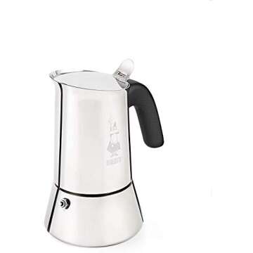 Bialetti Venus Induction 4 Cup Espresso Coffee Maker, Stainless Steel, Pack of 1