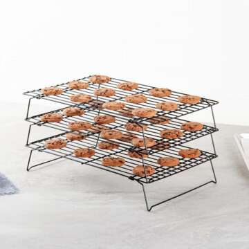 Met Lux 3-Tier Wire Baking Rack Set for Perfect Cooling