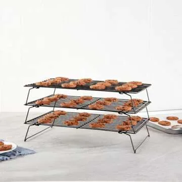 Met Lux 3-Tier Wire Baking Rack Set for Perfect Cooling