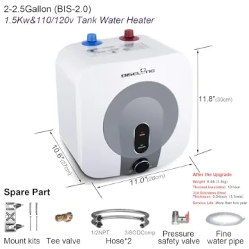 Instant Hot Water Under Sink Heater Compact 2.5 Gallon