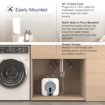 Instant Hot Water Under Sink Heater Compact 2.5 Gallon