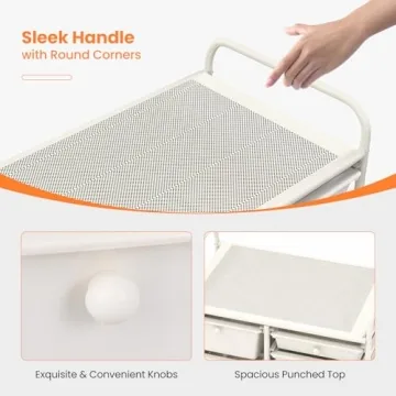 Giantex 15 Drawers Rolling Cart for Home and Classroom