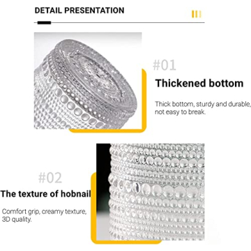 Amzcku Vintage Highball Glasses Set Elegant Durable Dishwasher Safe