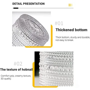 Amzcku Vintage Highball Glasses Set Elegant Durable Dishwasher Safe