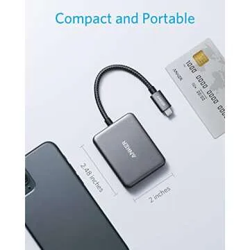 Anker USB C to Dual HDMI Adapter, Compact and Portable USB C Adapter, Supports 4K@60Hz and Dual 4K@30Hz, for MacBook/LenovoYoga/Thinkpad, XPS, and More [macOS only Support SST Mode]
