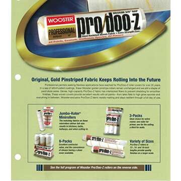 Wooster Brush RR723-9 Pro/Doo-Z Roller Cover for Perfect Finishes