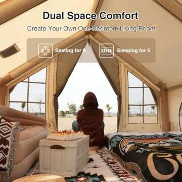 KNUO 2025 Waterproof Inflatable Tent for 5-8 People