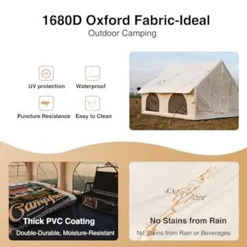 KNUO 2025 Waterproof Inflatable Tent for 5-8 People