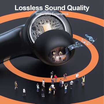 ZIUTY Wireless Earbuds with 50-Hour Playtime and Mic