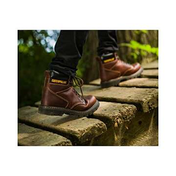 Cat Footwear Men's Second Shift Work Boot Snow Shoe, Brown, 11 Wide