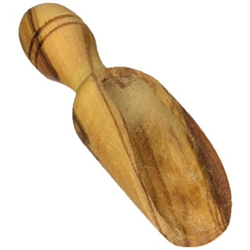Olive Wood Small Salt Scoop - 2.5 Inches Length