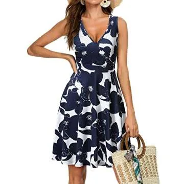 GUBERRY Sundresses for Women 2025 Wrap Petite Floral Spring Dresses Casual Church Milkmaid Summer Cl...