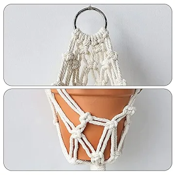 Boho Macrame Plant Hangers for Indoor Outdoor Use