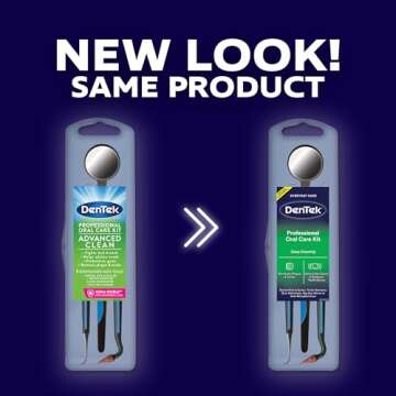 DenTek Professional Oral Care Kit, Advanced Clean- Portable, Multiple Tips, Dental Pick, Scaler, Sti...