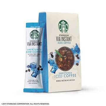 Starbucks VIA Instant Coffee Medium Roast Packets — Sweetened Iced Coffee — 1 box (6 packets)