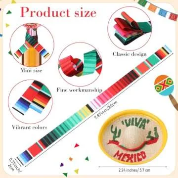 Panitay 100 Pcs Mexico Party Favors Mini Sombrero Hats with Mexican Beer Poncho Mini Serapes Mexican Decorations for Bottles Cinco De Mayo Party Supplies