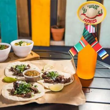 Panitay 100 Pcs Mexico Party Favors Mini Sombrero Hats with Mexican Beer Poncho Mini Serapes Mexican Decorations for Bottles Cinco De Mayo Party Supplies