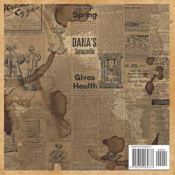 coffee stained old newspaper scrapbook paper antique crafting pack for ephemera scrapbooking & cardm...