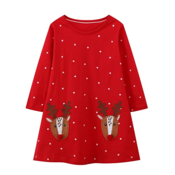 Toddler Kids Girl Long Sleeve Christmas Dress