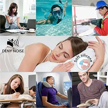 Noise Cancelling Ear Plugs with Cords 4 Pairs, Noise Reduction Soft Silicone Earplugs Waterproof Reusable Earplugs for Sleeping, Snoring, Swimming, Study, High Fidelity Earplugs Multi-Colored