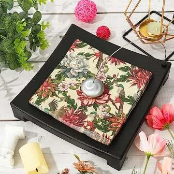 AnyDesign Floral Paper Napkins - Vintage Eco-Friendly Style