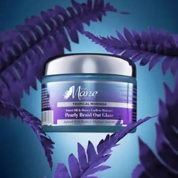 The Mane Choice Tropical Moringa Sweet Oil & Honey Endless Moisture Braid-Out Hair Glaze, Twist & Braid Cream Gel w/Flexible Hold for Hair Definition & Strength, Helps Reduce Frizz & Breakage, 12 Oz