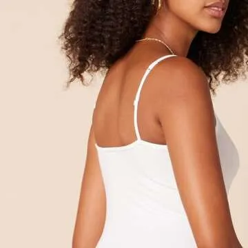 Amazon Essentials Slim-Fit Camisole Pack of 4 White Medium