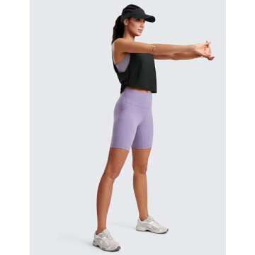 CRZ YOGA Pima Cotton Cropped Workout Tank Tops for Women - Sleeveless Sports Athletic Yoga Running Gym Crop Shirts Black Medium