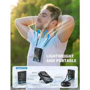 Grelife AI Portable Waist Fan - 40H Runtime, 5 Speed