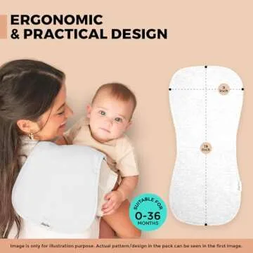 KiddyStar Organic Cotton Baby Burp Cloths – 5-Pack Essentials