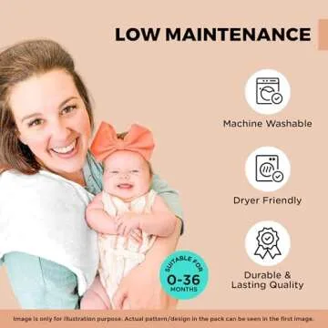 KiddyStar Organic Cotton Baby Burp Cloths – 5-Pack Essentials