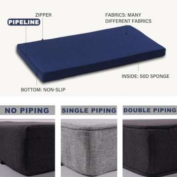 Customizable TurKas Bench Cushion for Home & Outdoor Use