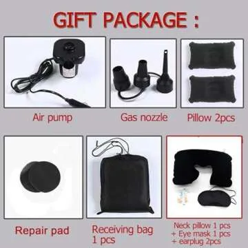 Onirii Inflatable Car Air Mattress Back Seat Bed,Car Beds Thickened Car Camping Air Mattress Bed with Air Pump,Blow Up Bed Portable Car Travel Mattress,Car Sleeping Bed for Car Universal SUV