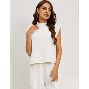 Himosyber Women's Sleeveless Knitwear Vest Tops - Cozy & Stylish