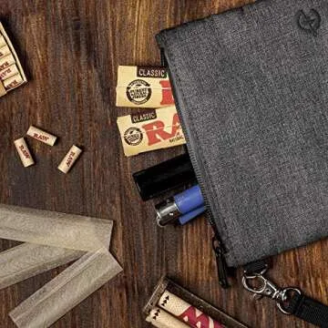 Epulse Small Smell Proof Bag - Odor Proof Bags Container - No Smell Scent Stash Pouch - Smellproof Bag Carbon Lined (Gray - 6x4 inch)