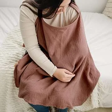 Versatile Konssy Muslin Nursing Cover for Comfortable Feeding