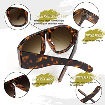 Trendy FEISEDY Retro Aviator Sunglasses for All