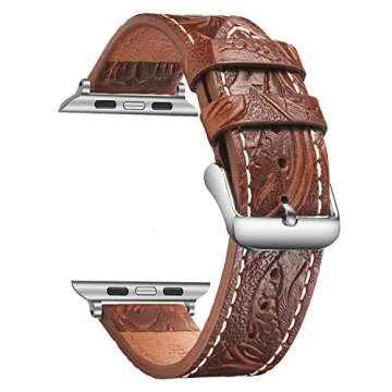 louyebh Genuine Leather Watch Bands for Apple Watch