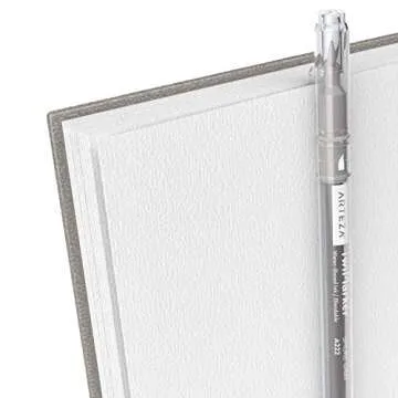 ARTEZA Watercolor Sketchbook, 3-Pack, 64 Pages Each, 5.5 x 8.5 Inches, Gray Hardcover, 140-Pound Spiral-Bound Paper