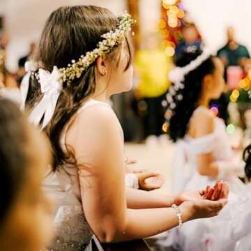 Beautiful Pearl Cross Bracelet for Girls' Religious Events